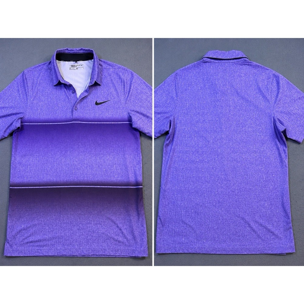 Nike Dri Fit SHIRT MENS SMALL Short Sleeve Performance Golf Polo LAVENDER